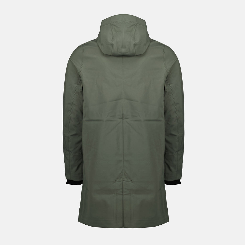 K-Way parka, long parkas, green parka, men's outerwear, waterproof jackets