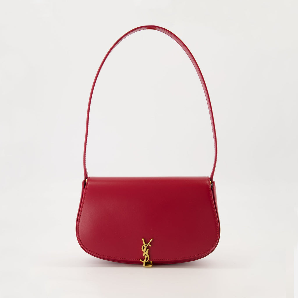 Saint Laurent bag, mini sac Voltaire, red leather handbag, luxury accessories, high-end fashion