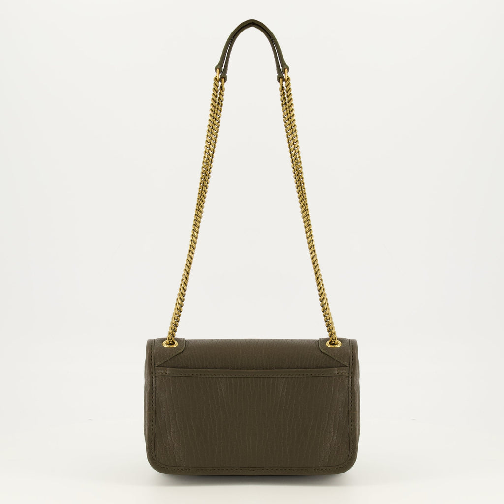 Niki Mini Tasche aus khakifarbenem Leder
