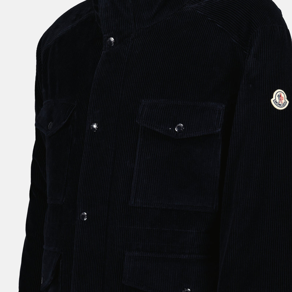 Veste Réversible Bleue Marine avec Logo Moncler