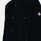 Veste Réversible Bleue Marine avec Logo Moncler