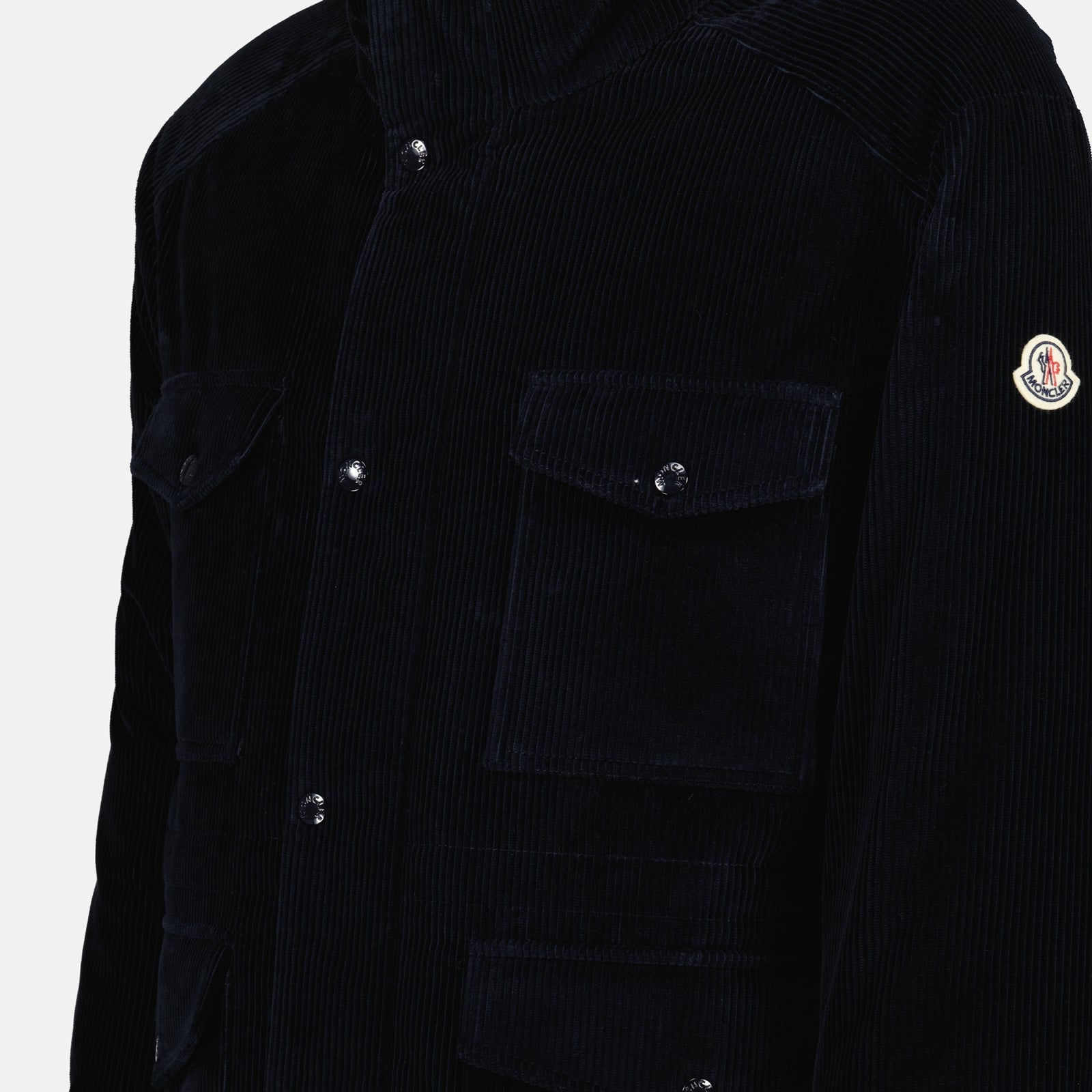 Veste Réversible Bleue Marine avec Logo Moncler