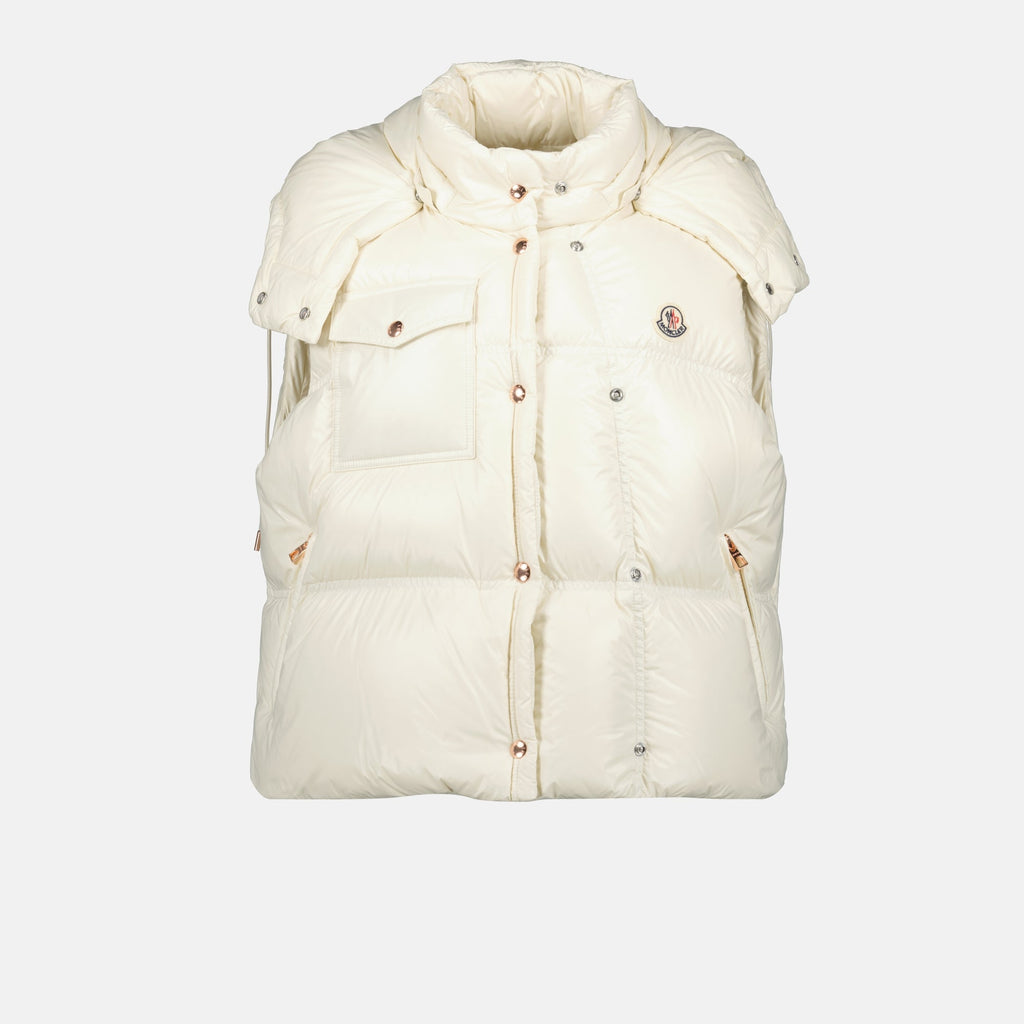 Moncler, Pario, sleeveless puffer, women's outerwear, nylon jacket