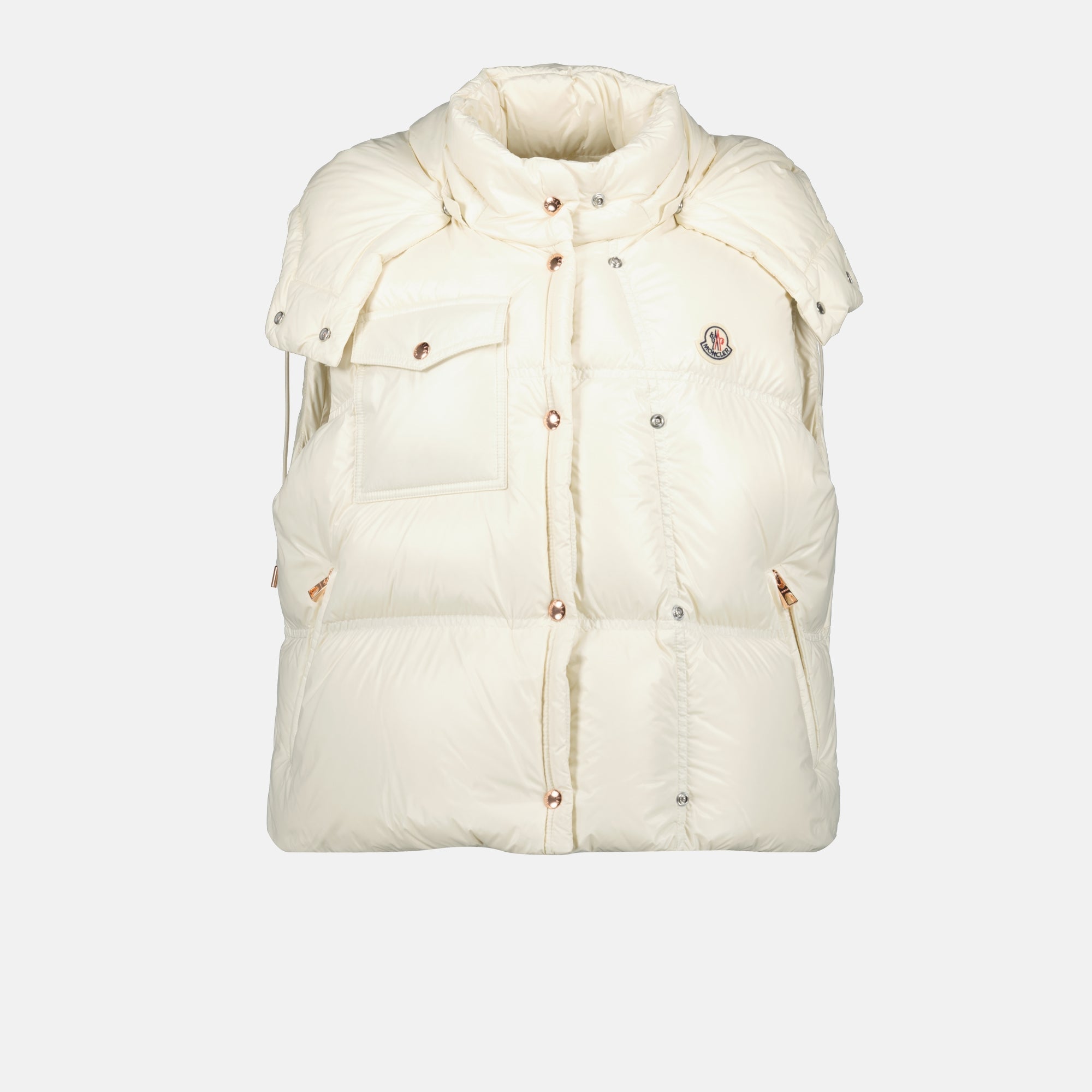 Moncler, Pario, sleeveless puffer, women's outerwear, nylon jacket