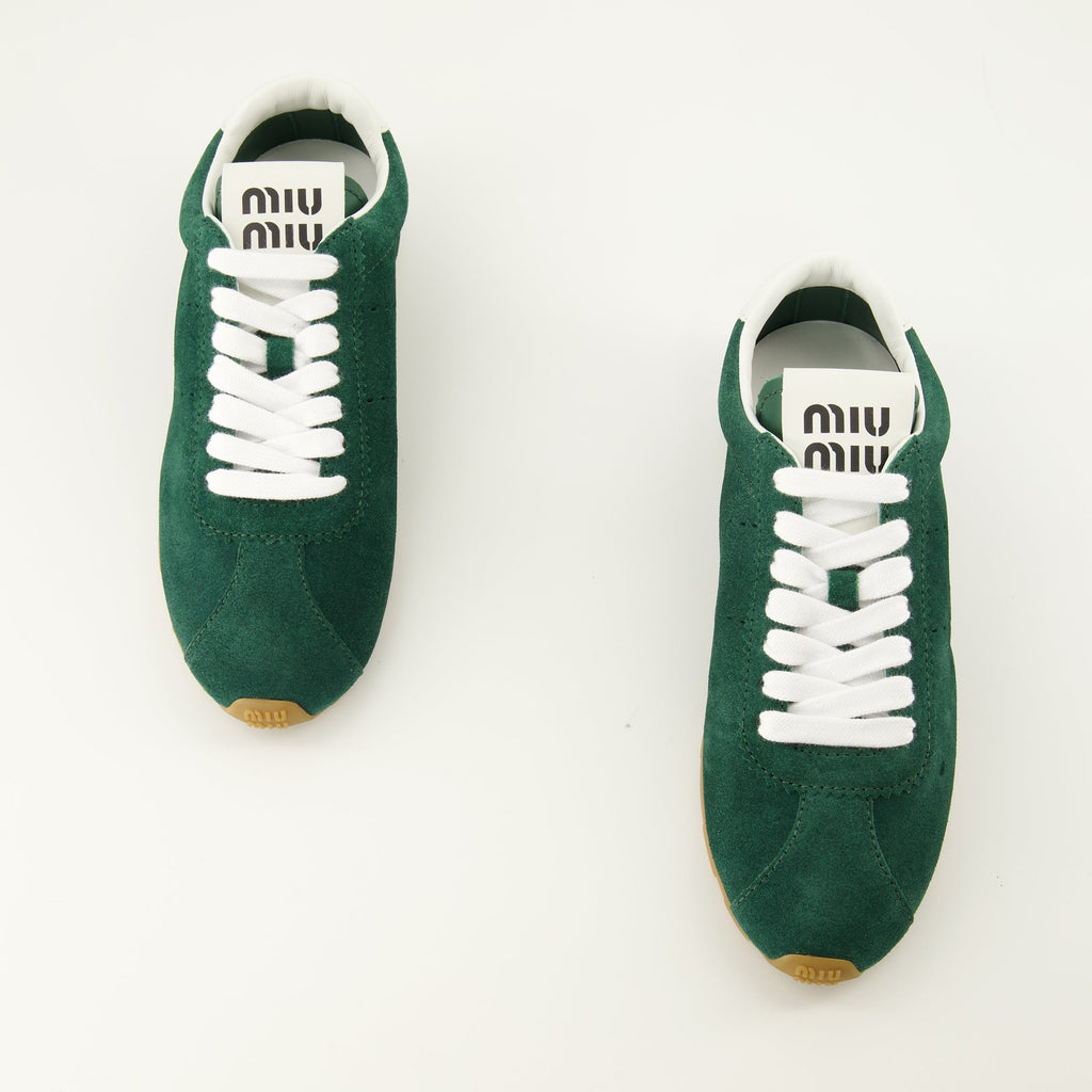 Zapatillas Plume en Ante Verde