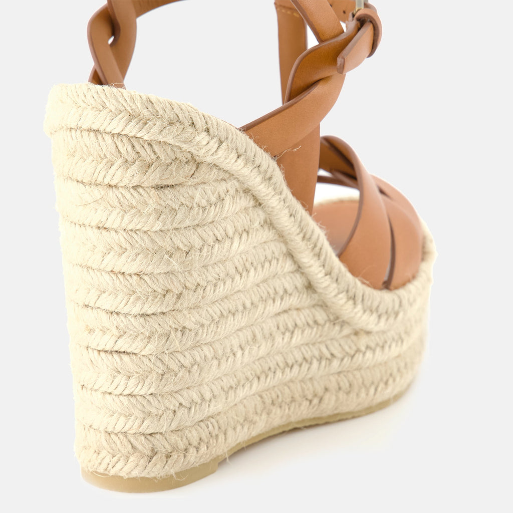calf leather sandals, jute wedge sandals, adjustable ankle strap, summer footwear, premium sandals