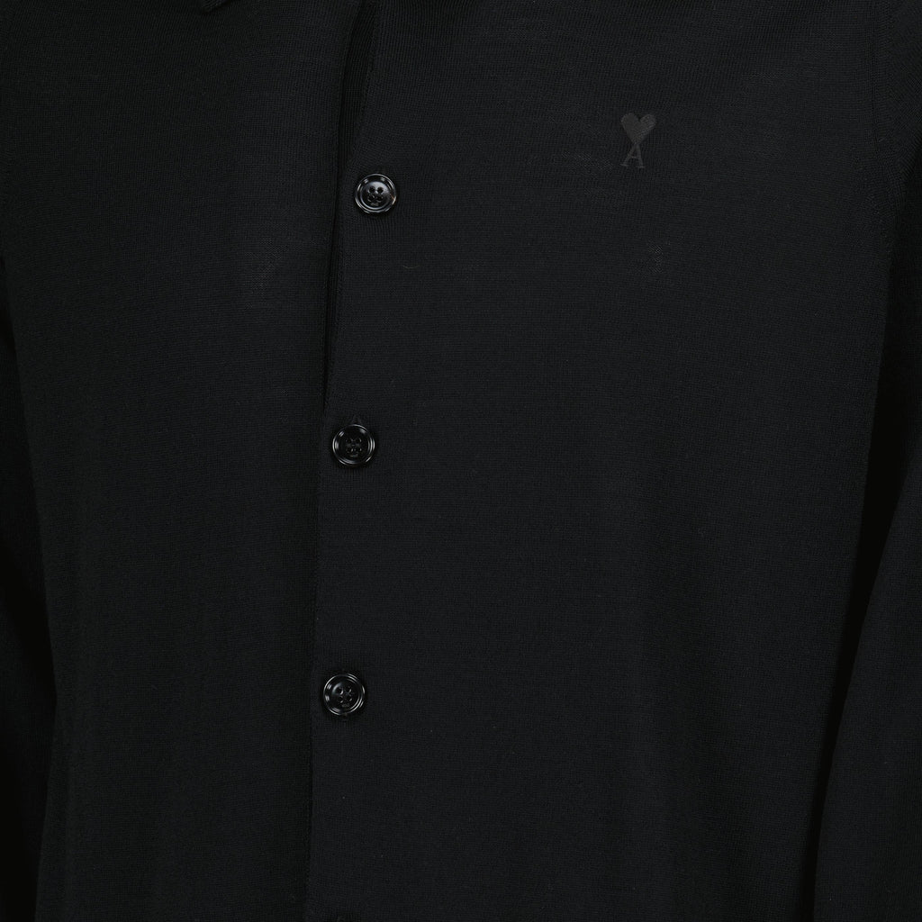 Black Wool Cardigan