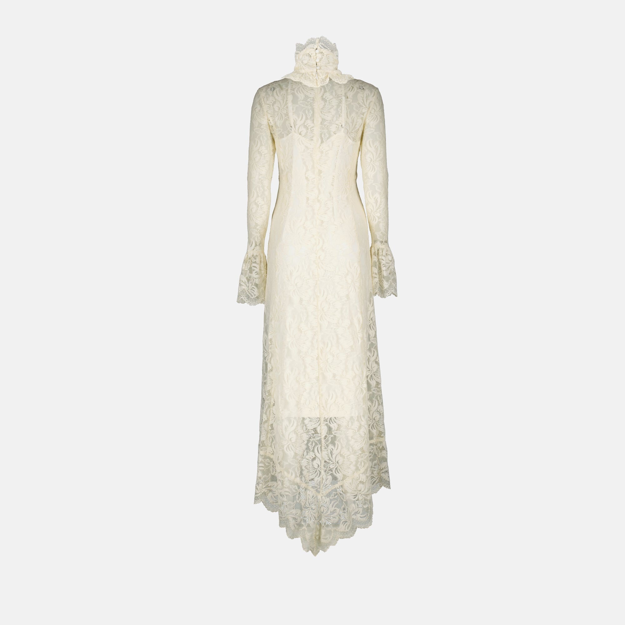 High neck lace maxi dress hotsell