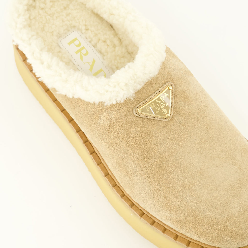 Mules de Ante Beige