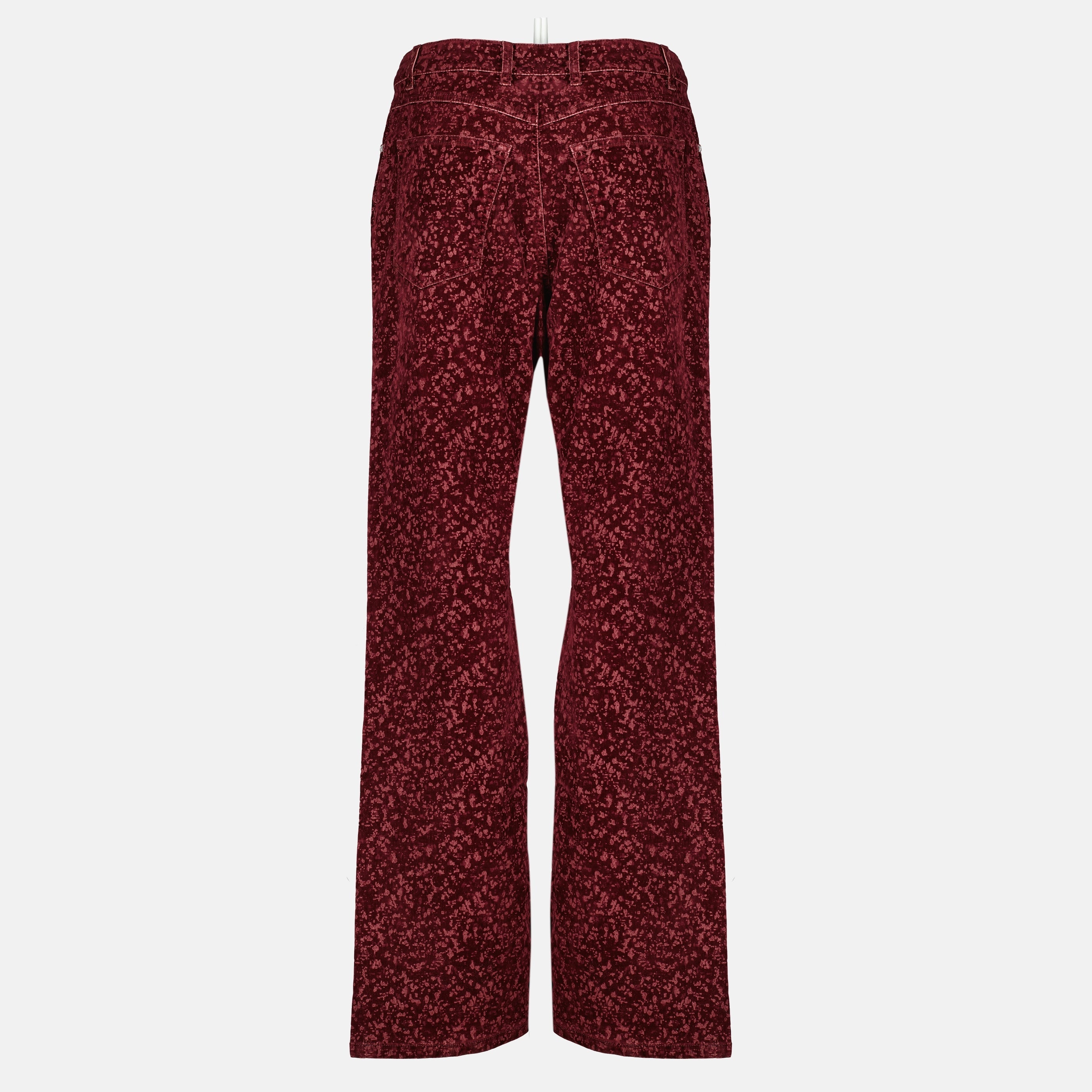 Jean Effet Velours Rouge