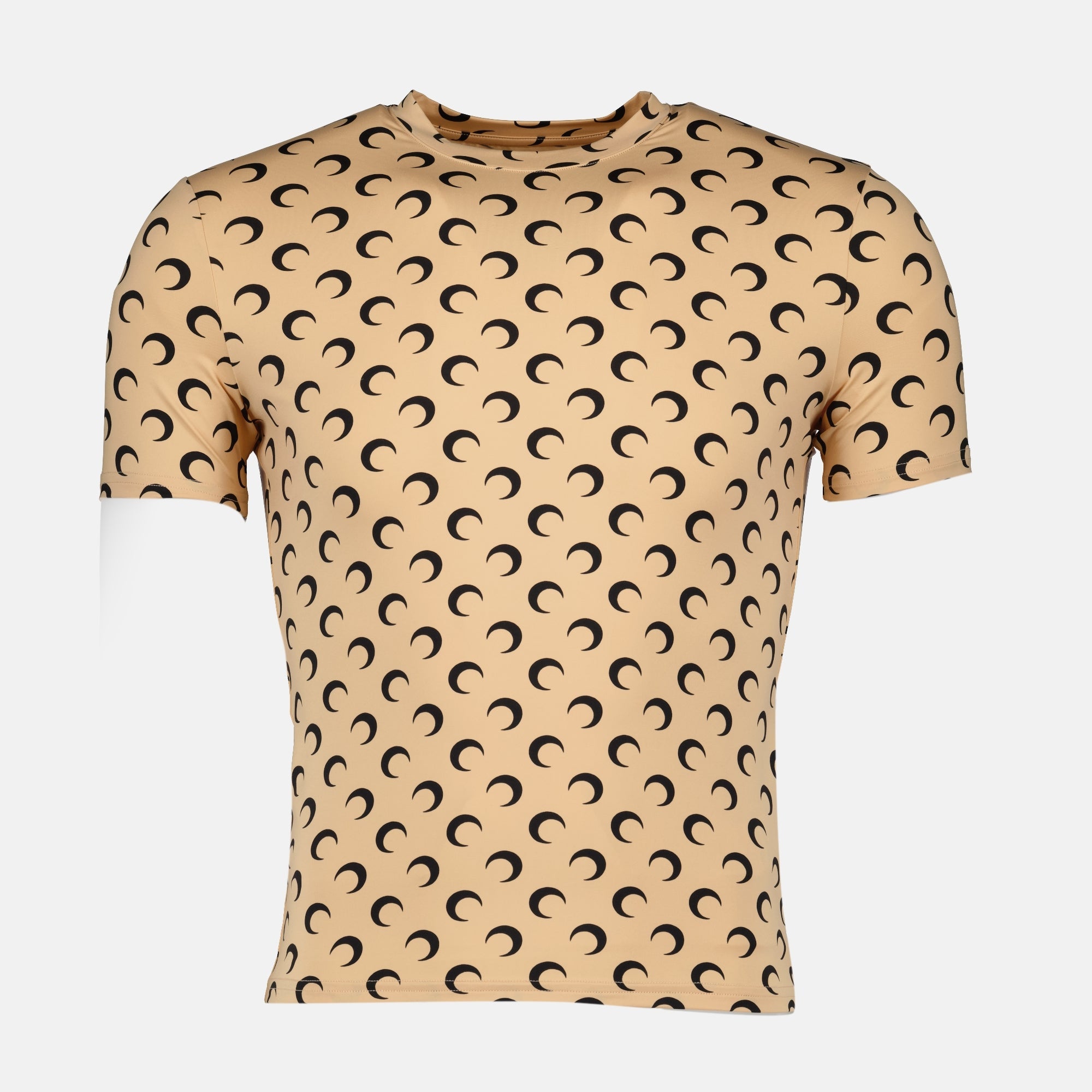 Marine Serre, Moon Jersey Top, beige top, unisex clothing, Fall-Winter collection