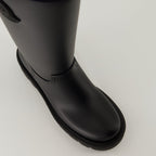 Image of Kickstream Black Rain Boots by Moncler for Women - Season Autumn-Winter 2024 - Top Detail View