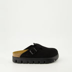 Imagen de mules chunky de ante negro de Birkenstock para mujeres - Temporada Otoño-Invierno 2024 - Vista lateral derecha