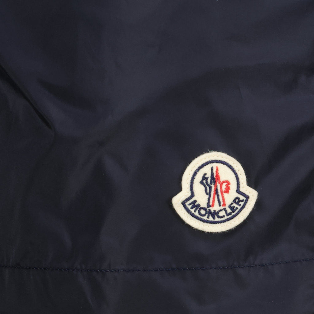 Image of Blue Bathing Suit with Black Logo by Moncler for Men - Season Spring-Summer 2026 - Detail View 1
