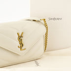 Image of Loulou Mini White by Saint Laurent for Women - Season Spring-Summer 2026 - Detail View 1