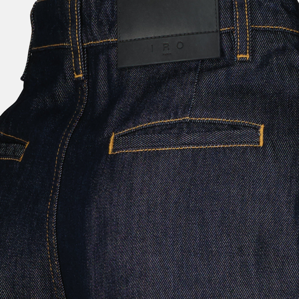Wide Satin Denim Pants