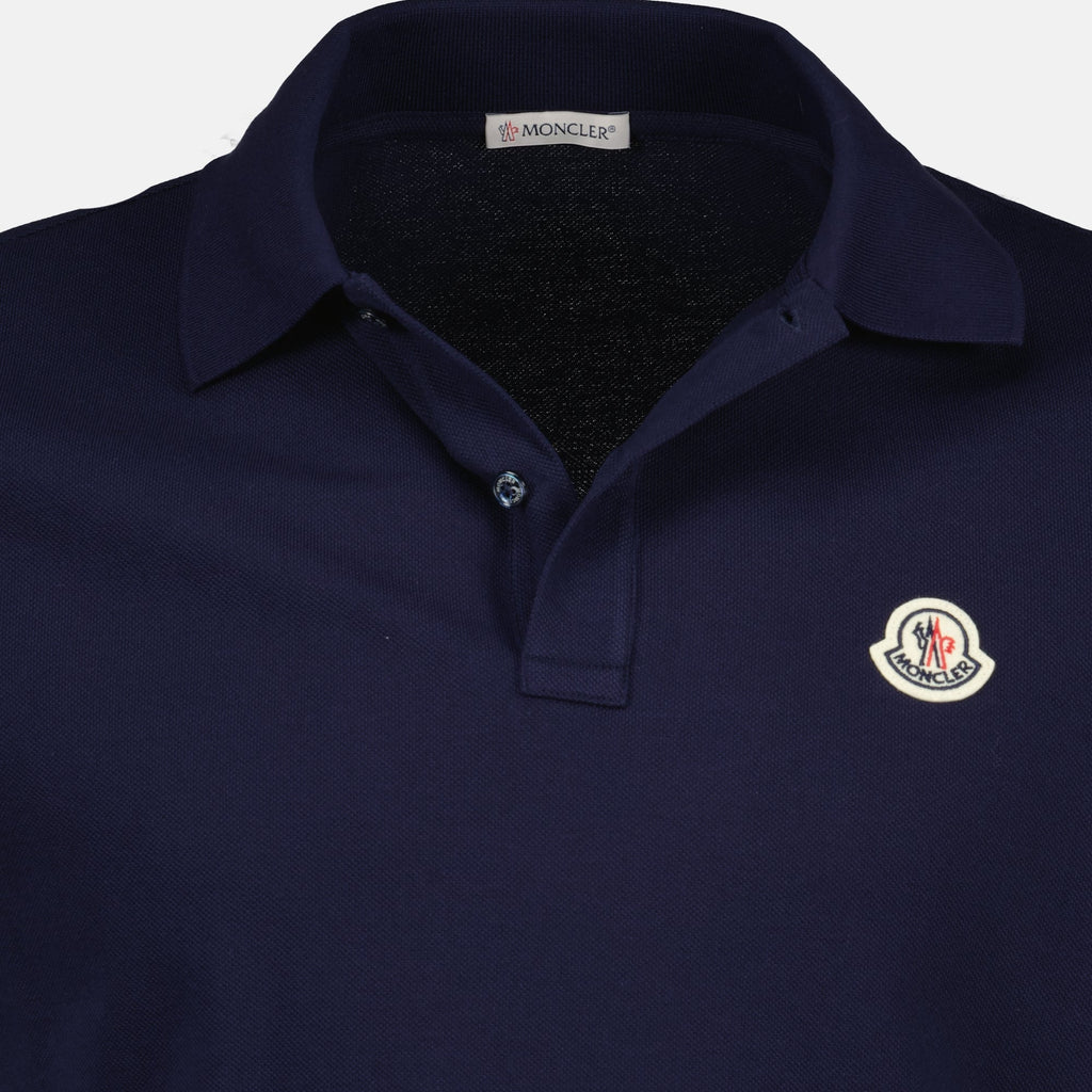 Moncler Navy Logo Polo