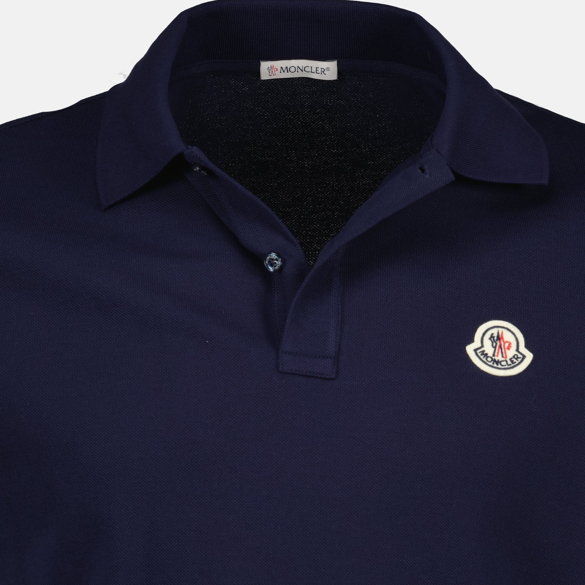 Moncler Navy Logo Polo