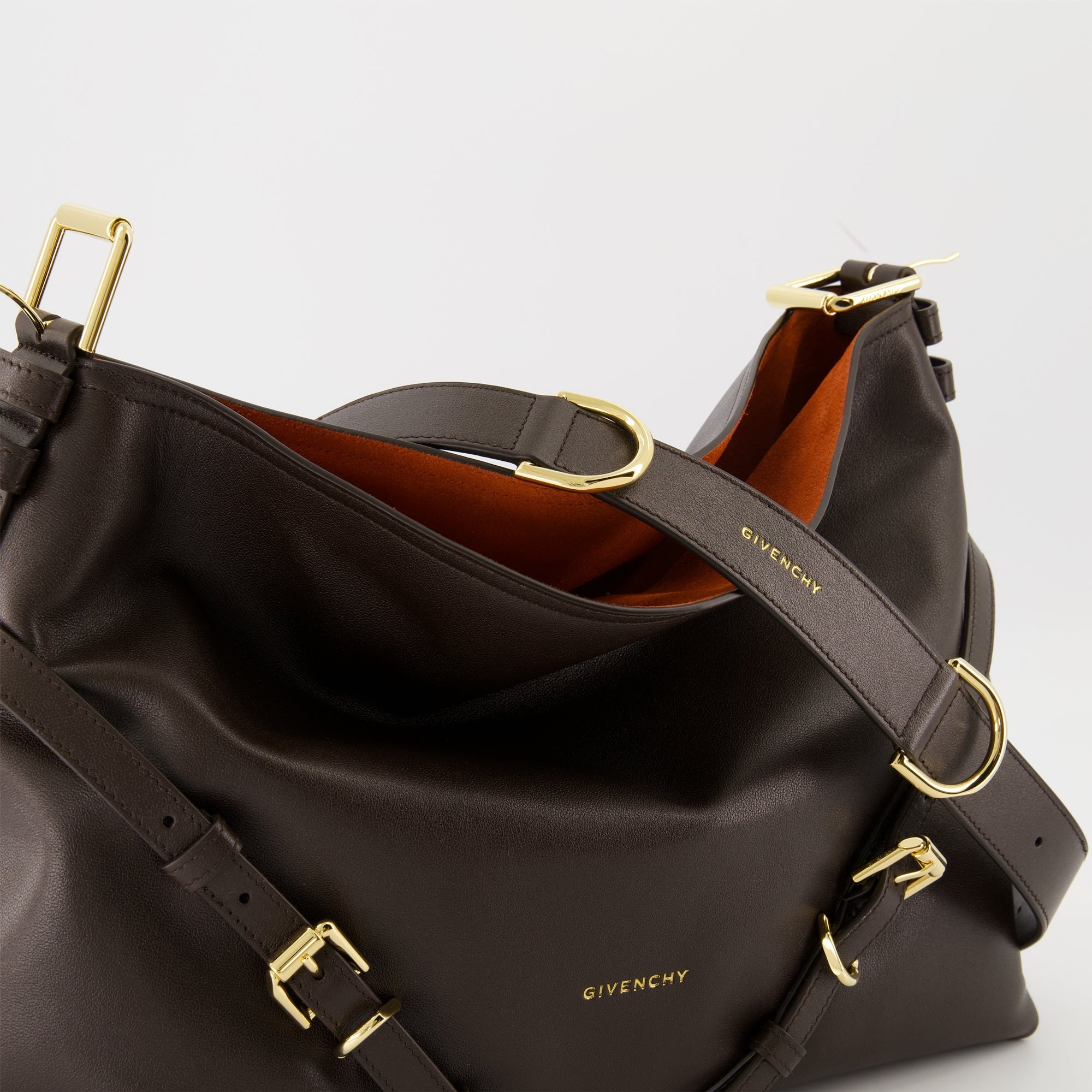 Givenchy bag, Le Sac Voyou, brown calf leather bag, luxury handbag, designer accessories