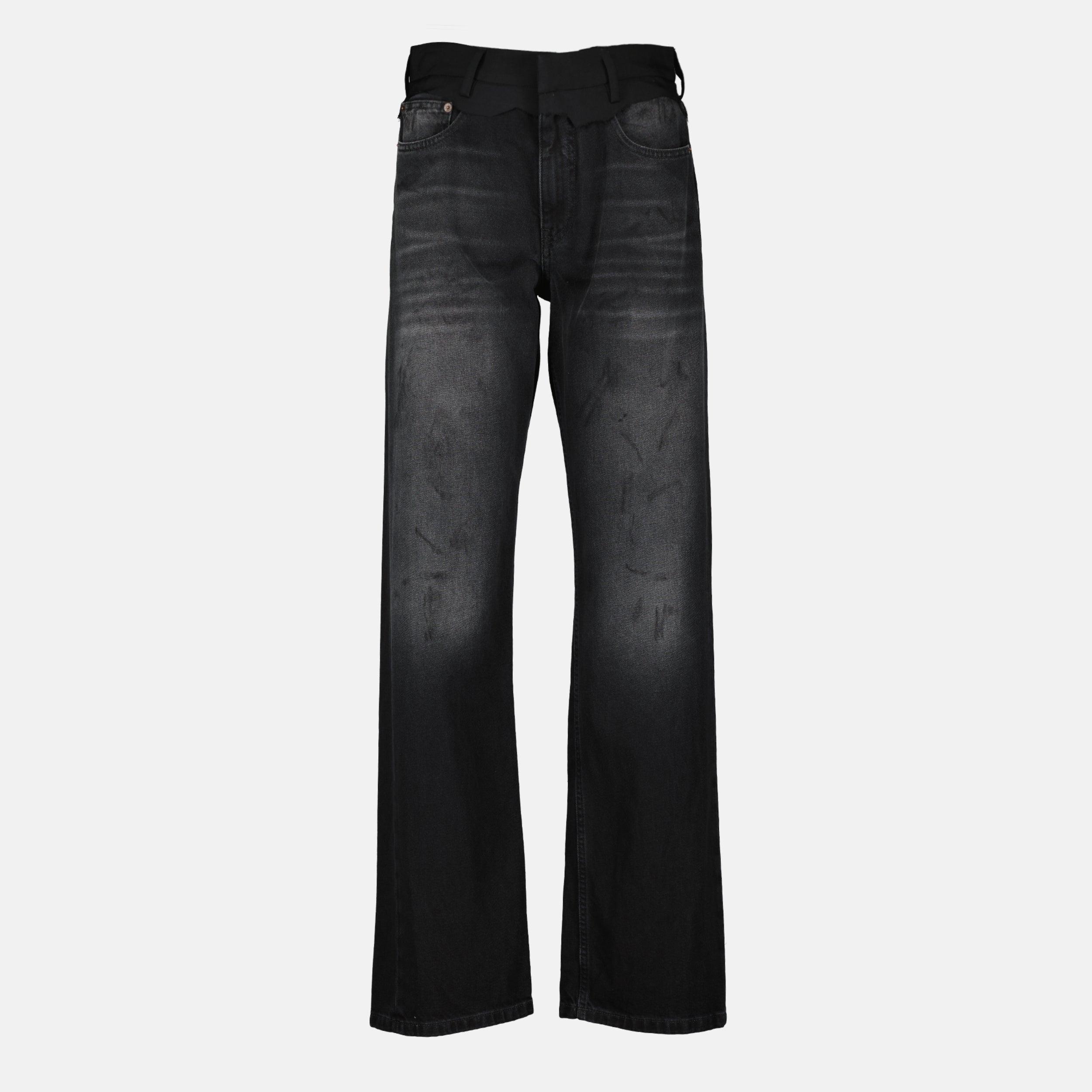 Jeans Dritti in Denim Nero
