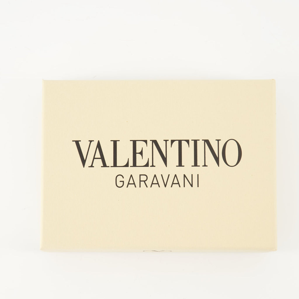 Valentino Garavani wallet, grained leather wallet, Rockstud accessory, designer wallet, high-quality wallet