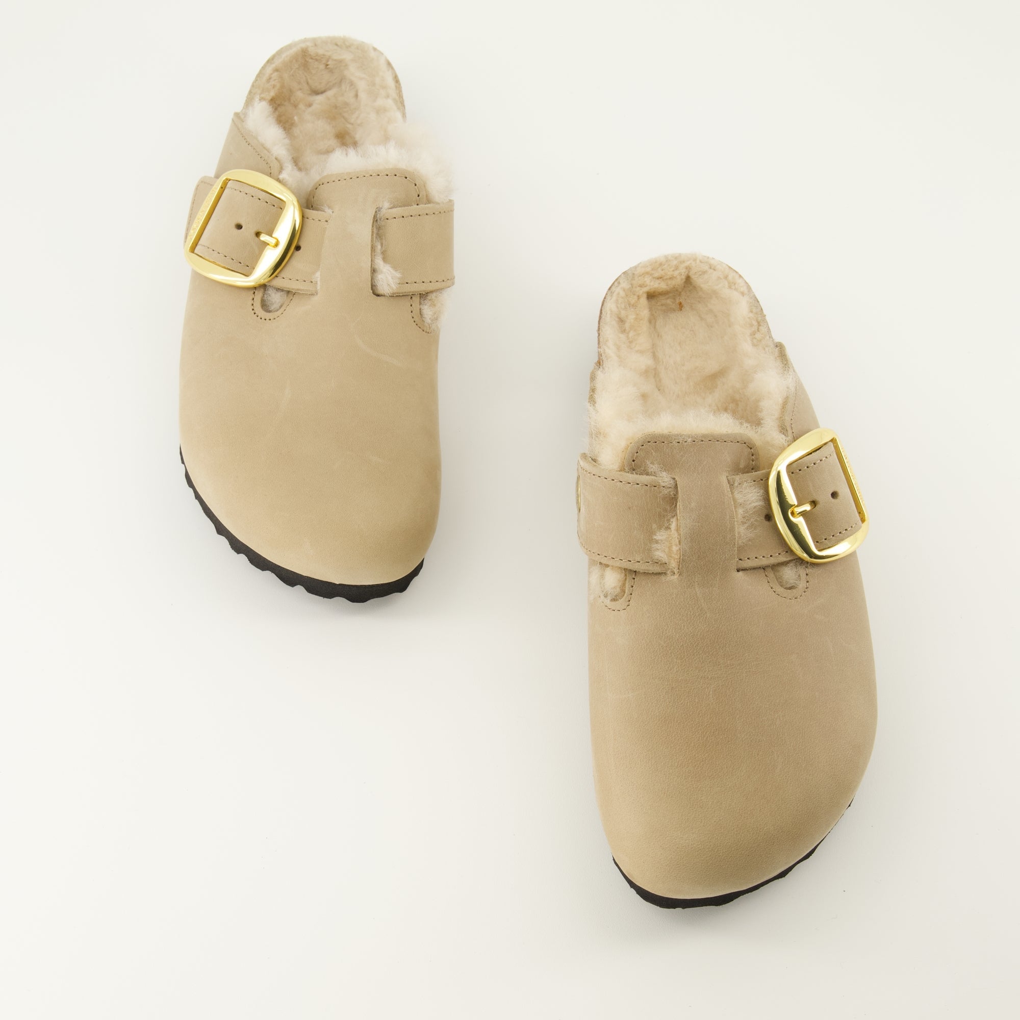 Birkenstock mules, comfortable footwear, oiled leather mules, adjustable buckle shoes, beige mules