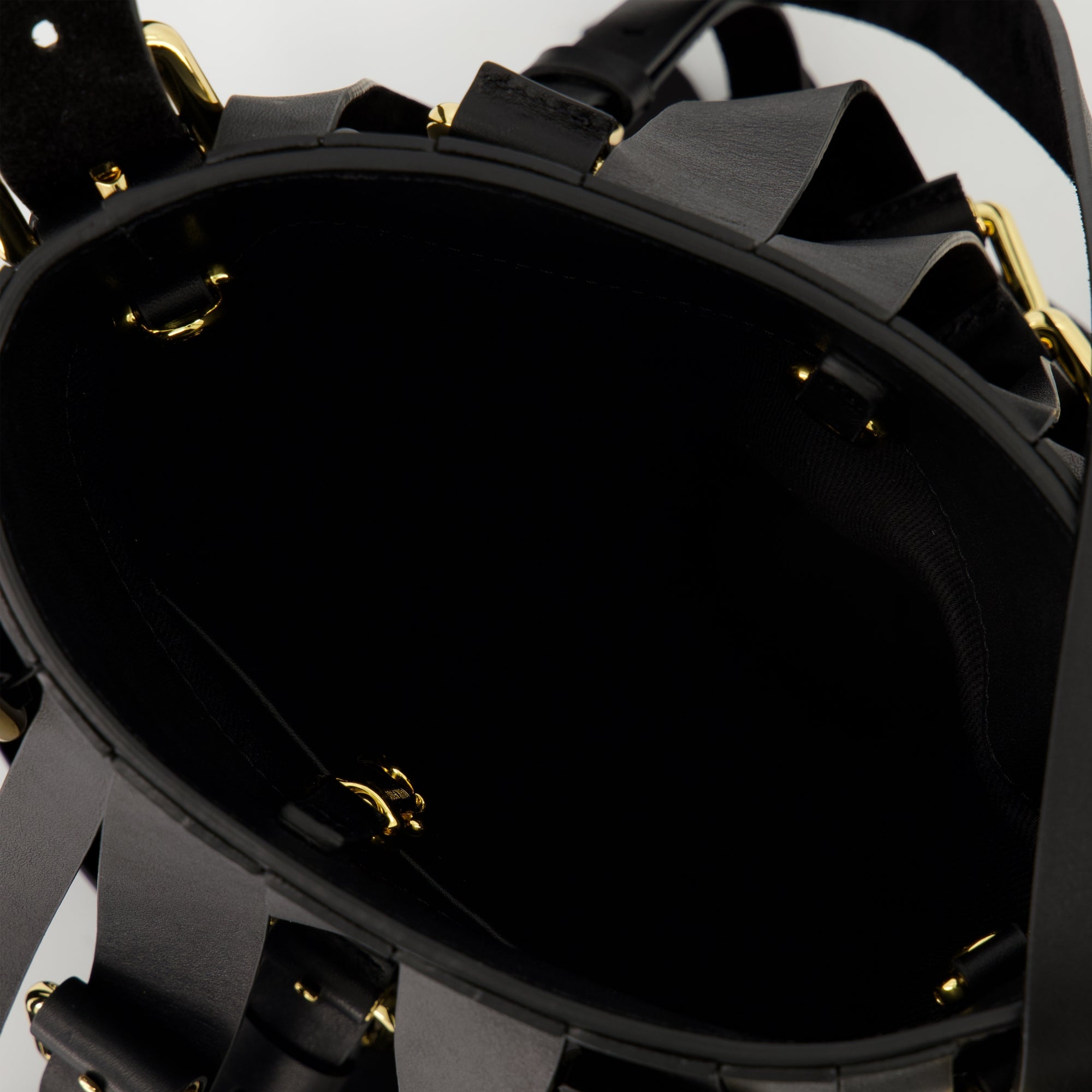 Moschino, Multibets bucket bag, nappa leather bag, designer handbag, chic accessories