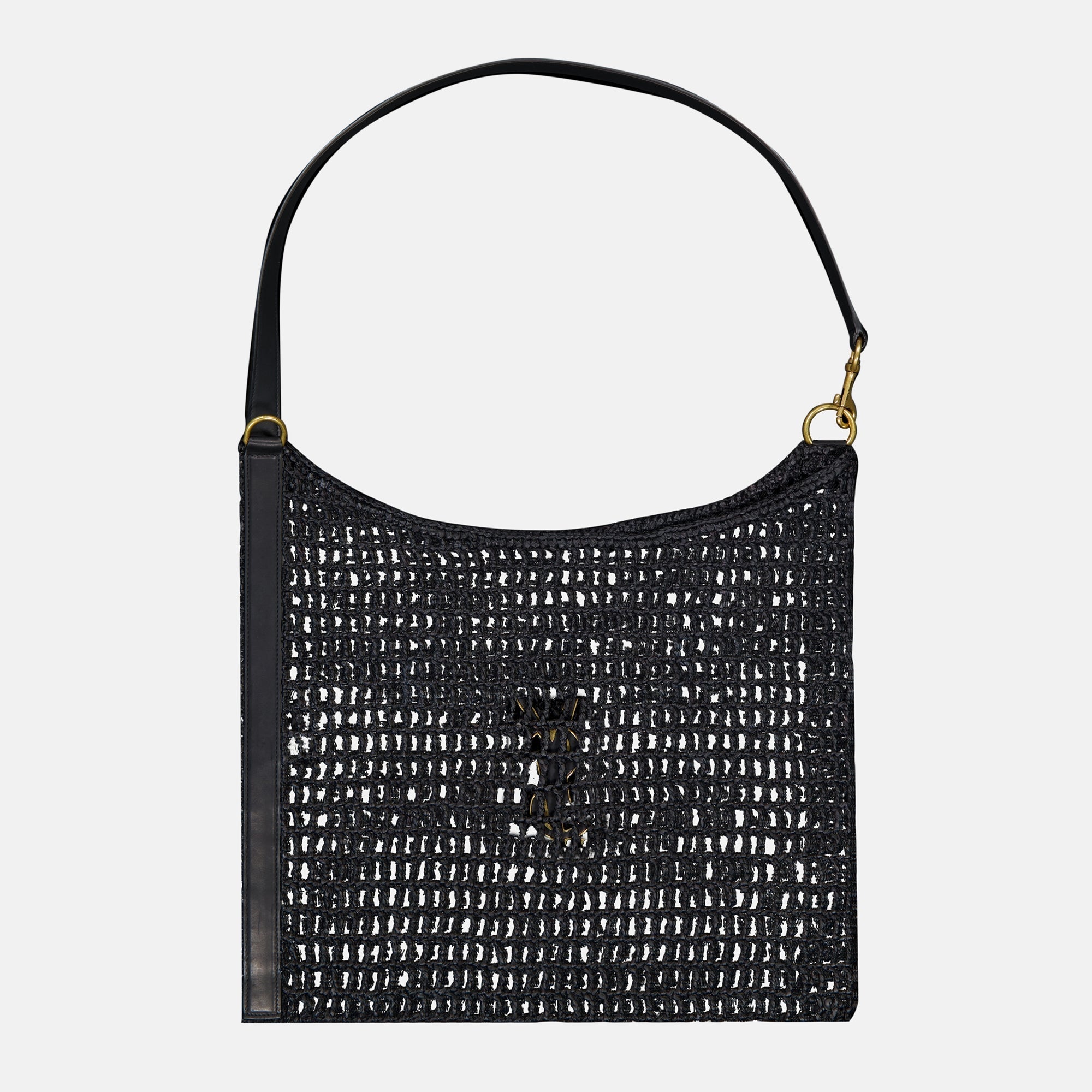 Saint Laurent bag, Oxalis bag, raphia accessory, leather strap bag, luxury fashion bag