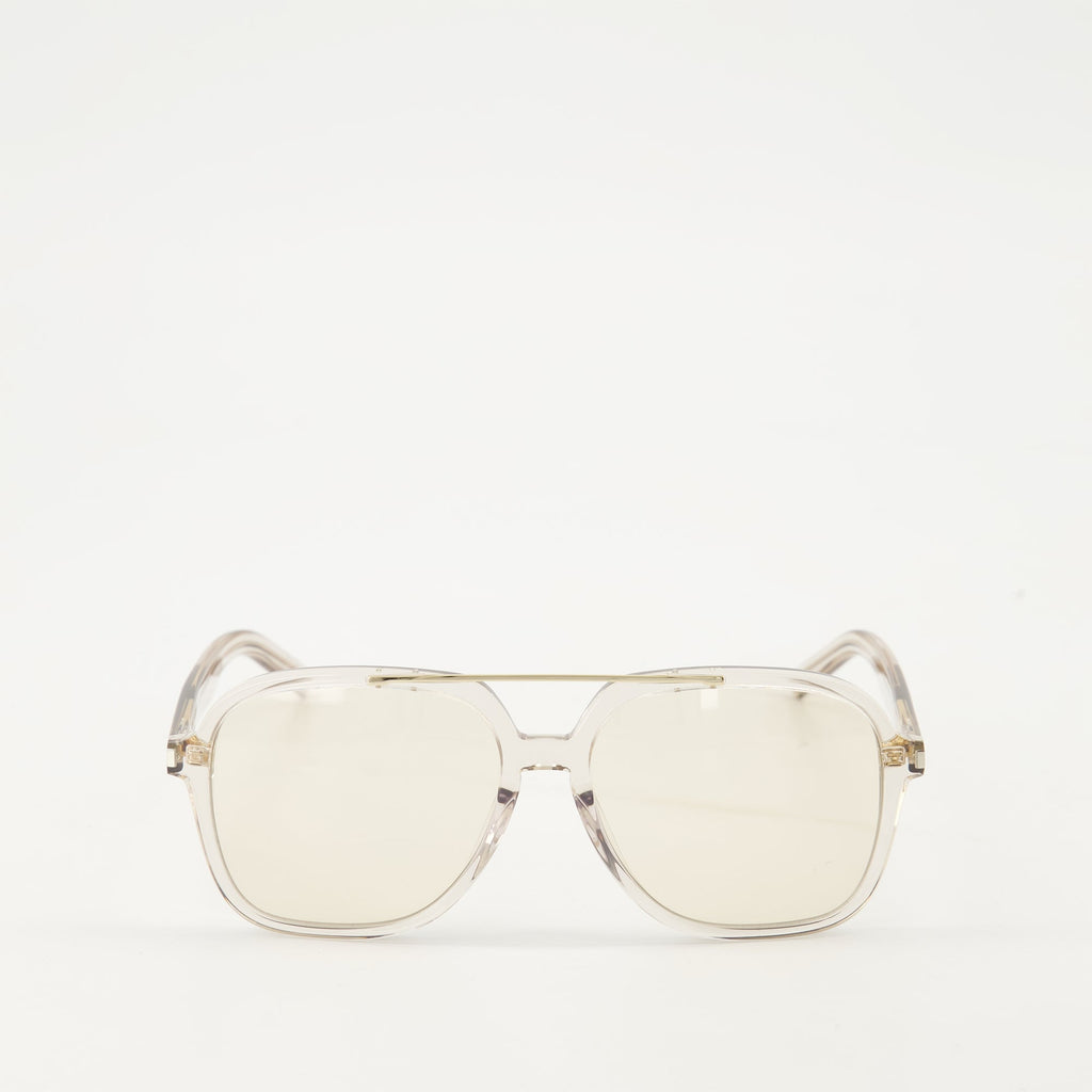 SL 545 sunglasses, Saint Laurent eyewear, white gold sunglasses, luxury sunglasses, high-end sunglasses