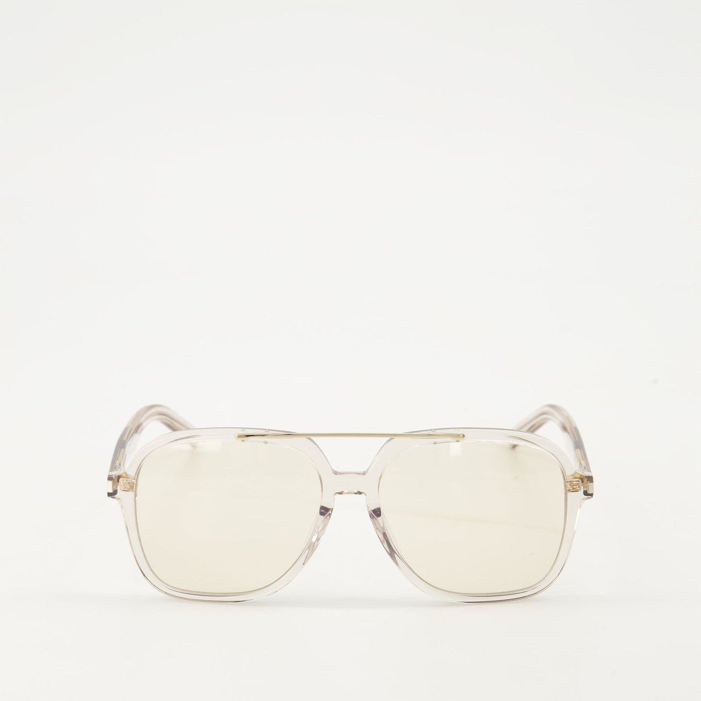 SL 545 sunglasses, Saint Laurent eyewear, white gold sunglasses, luxury sunglasses, high-end sunglasses