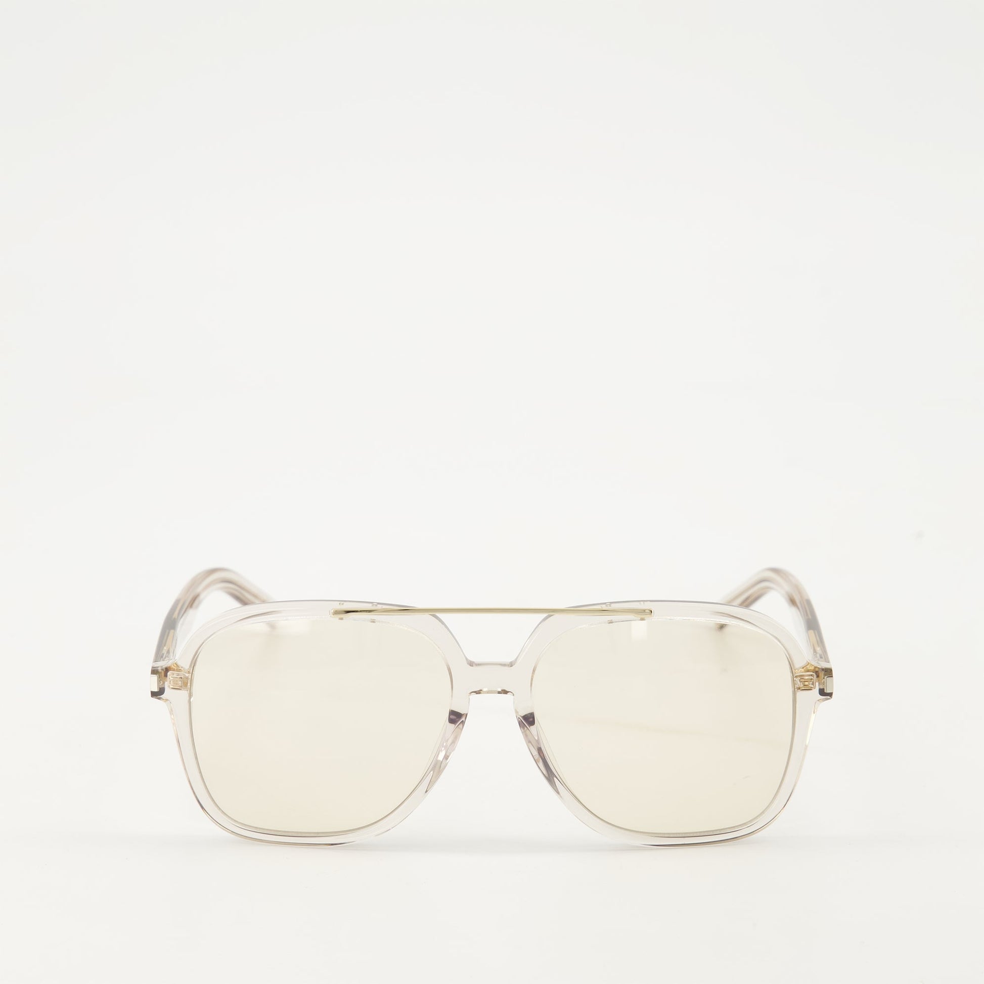 SL 545 sunglasses, Saint Laurent eyewear, white gold sunglasses, luxury sunglasses, high-end sunglasses