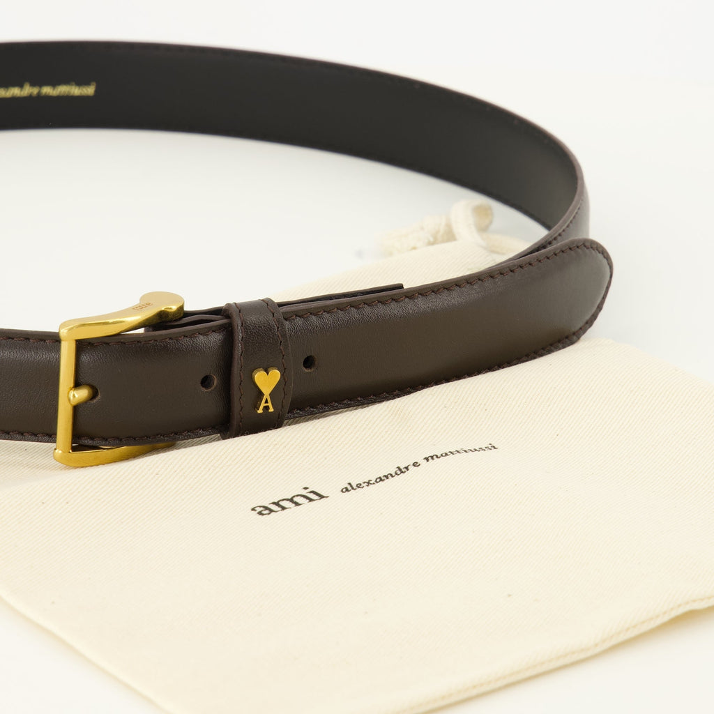 Cintura in Pelle Marrone de Coeur
