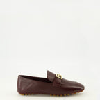 Mocassins em Couro Nappa Bordeaux