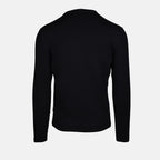 Black Wool and Re-Nylon Sweater