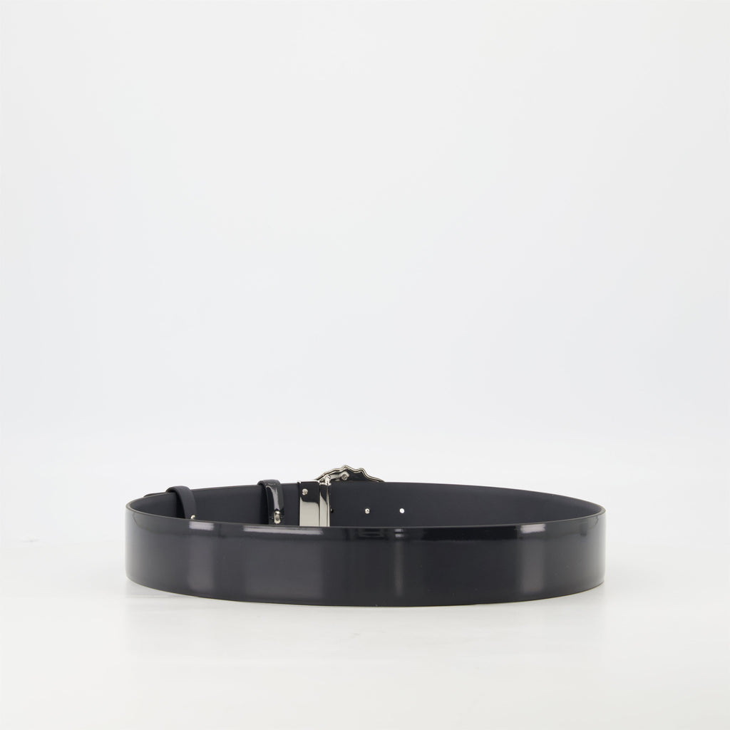 Versace belt, Medusa buckle, leather accessories, adjustable belt, designer belt