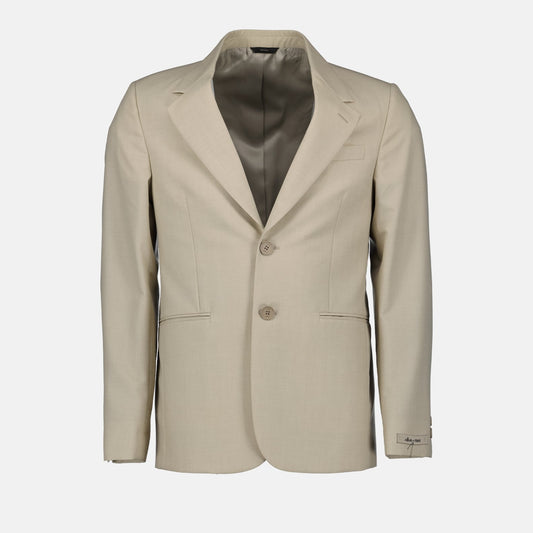 beige wool blazer, Fendi blazer, luxury blazer, men's high-end fashion, Spring-Summer 2024