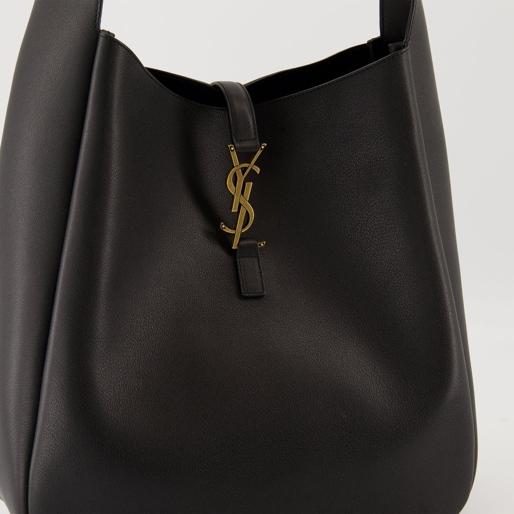 sac le 5 a 7 large noir et dore saint laurent women 15432023245180