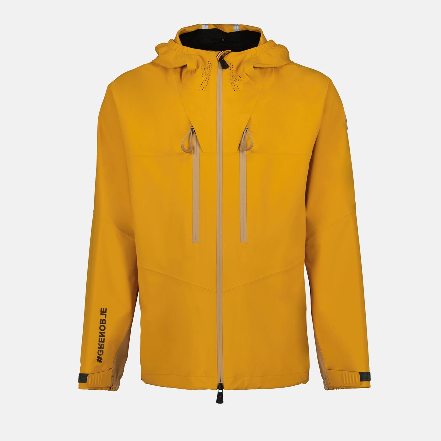 Moncler Grenoble jacket, yellow nylon jacket, high-neck jacket, Autumn-Winter 2024, luxury men's jacket