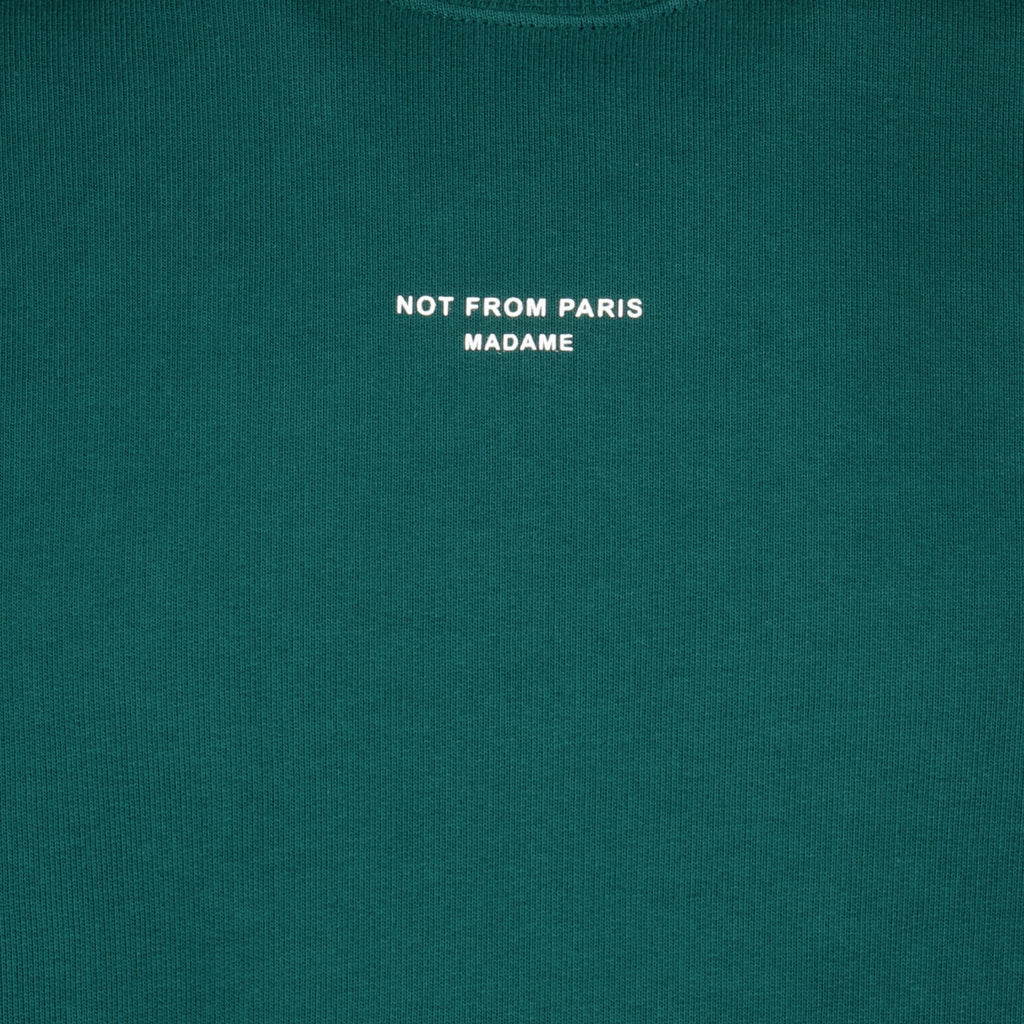 Slogan Classique Vert Sweatshirt