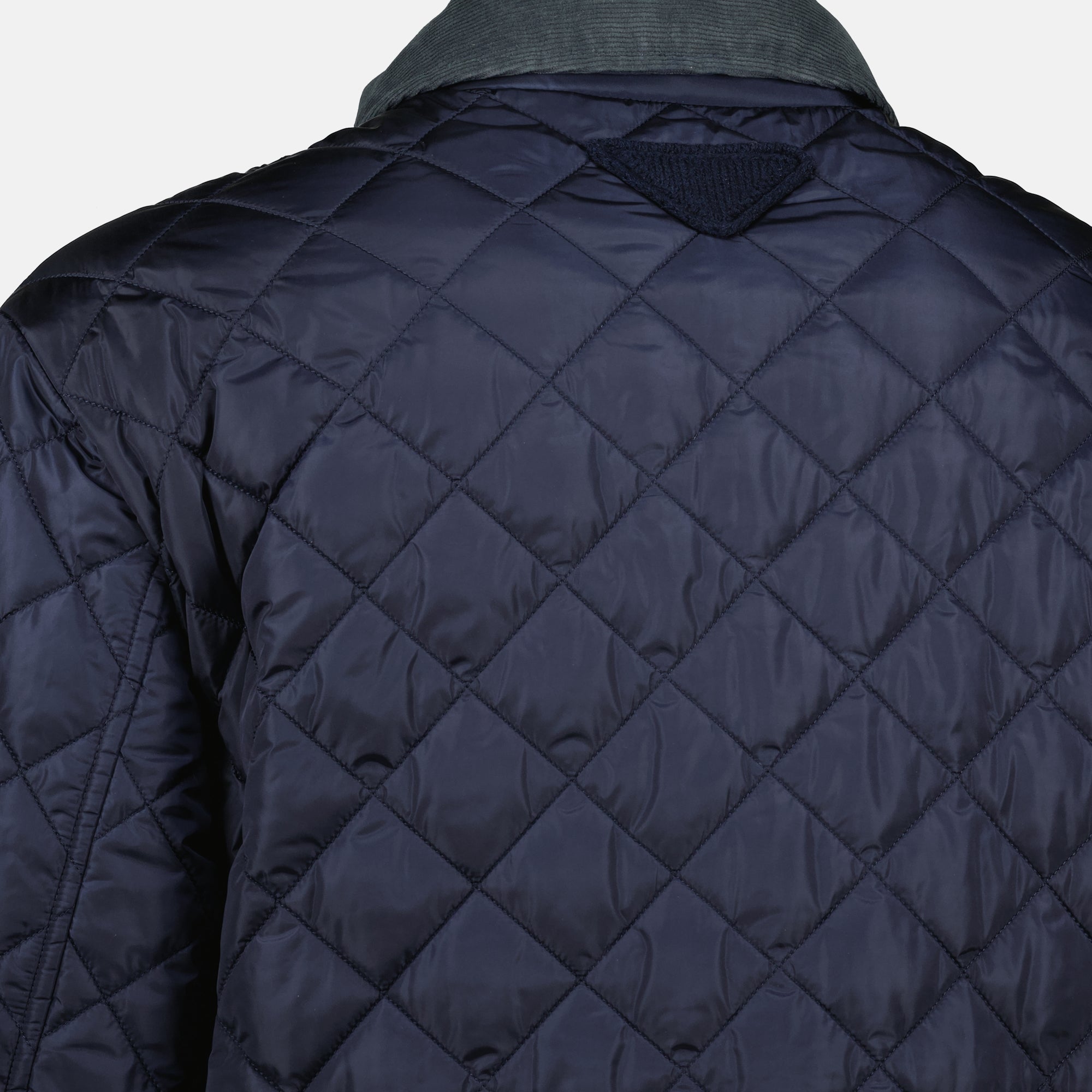 Prada jacket, blue quilted jacket, men's outerwear, Fall-Winter collection, luxury fashion