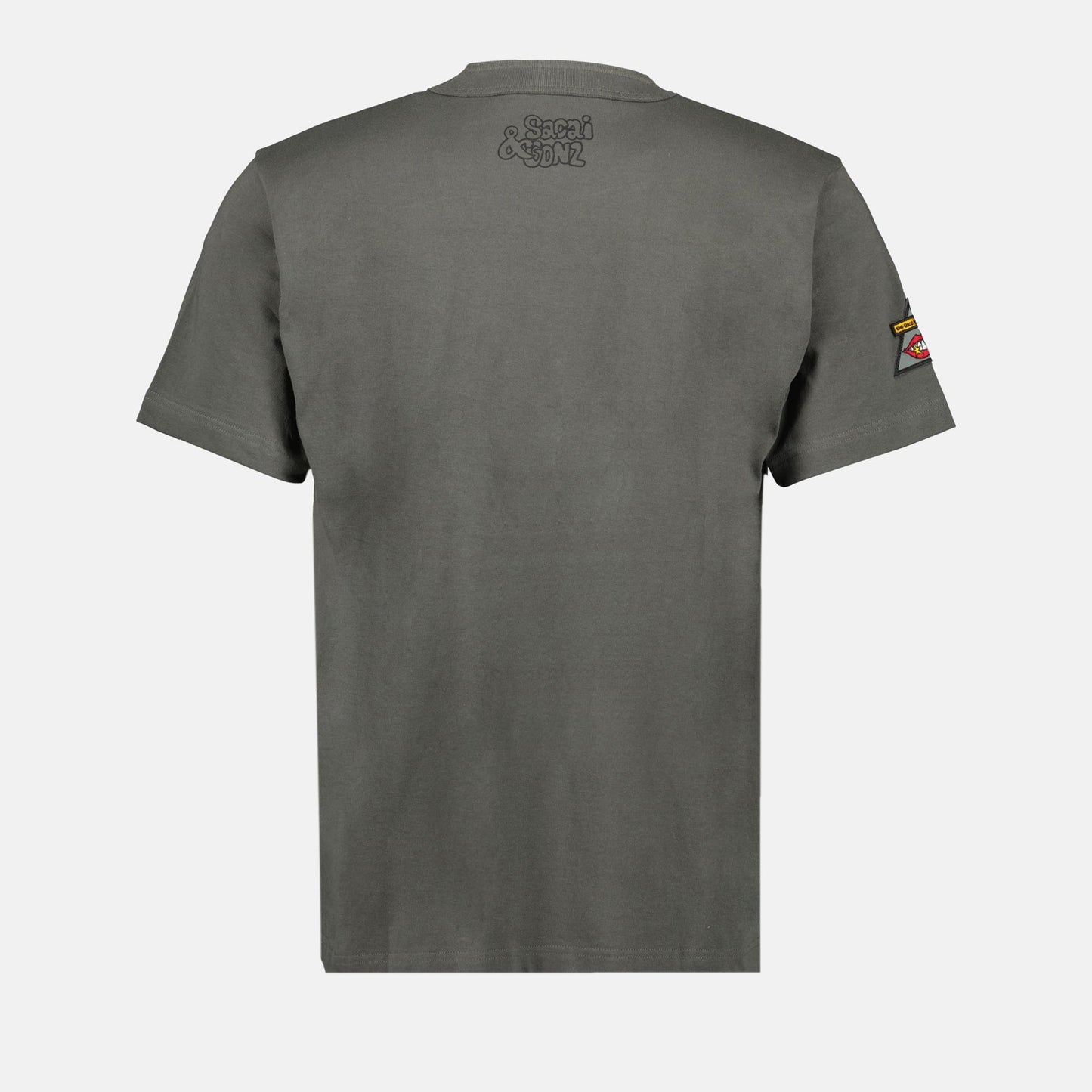 Sacai T-shirt, Khaki logo T-shirt, Autumn-Winter 2024, luxury ready-to-wear, designer T-shirt