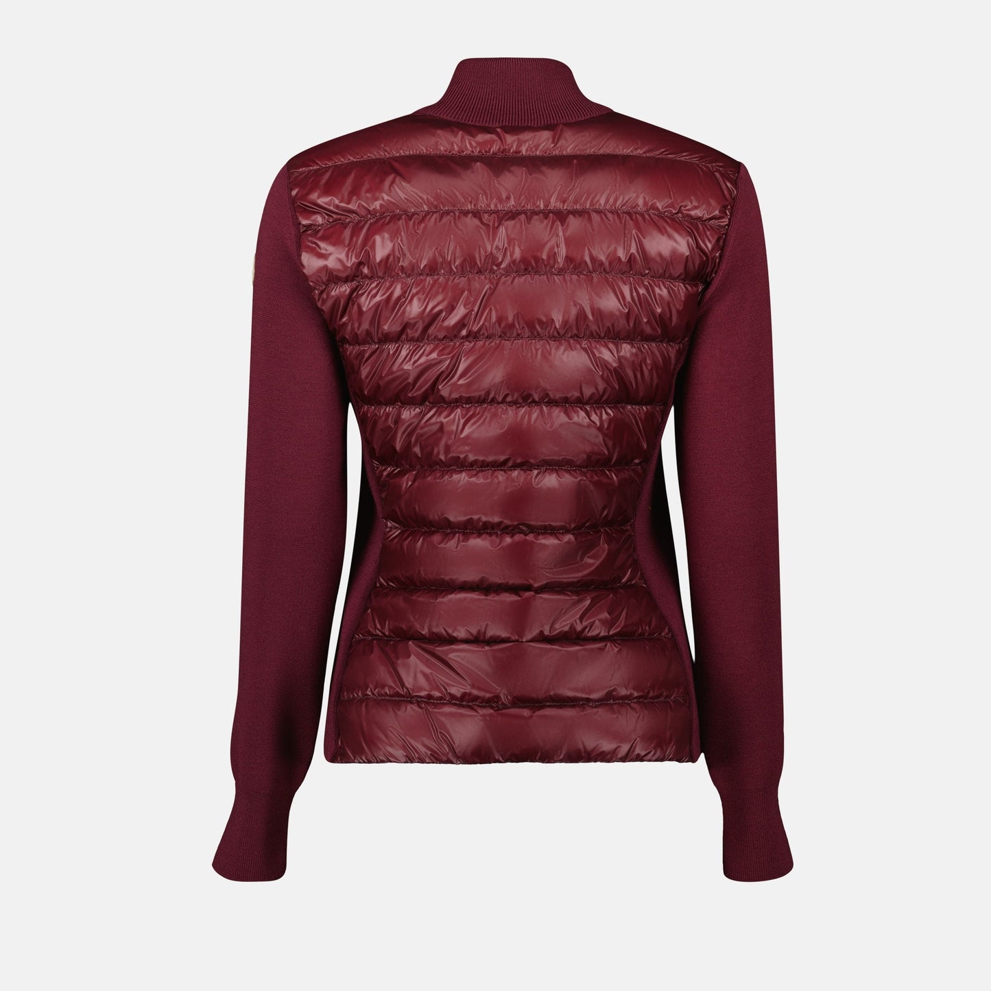 burgundy jacket, quilted jacket, dual fabric jacket, Moncler jacket, Autumn-Winter 2024 jacket