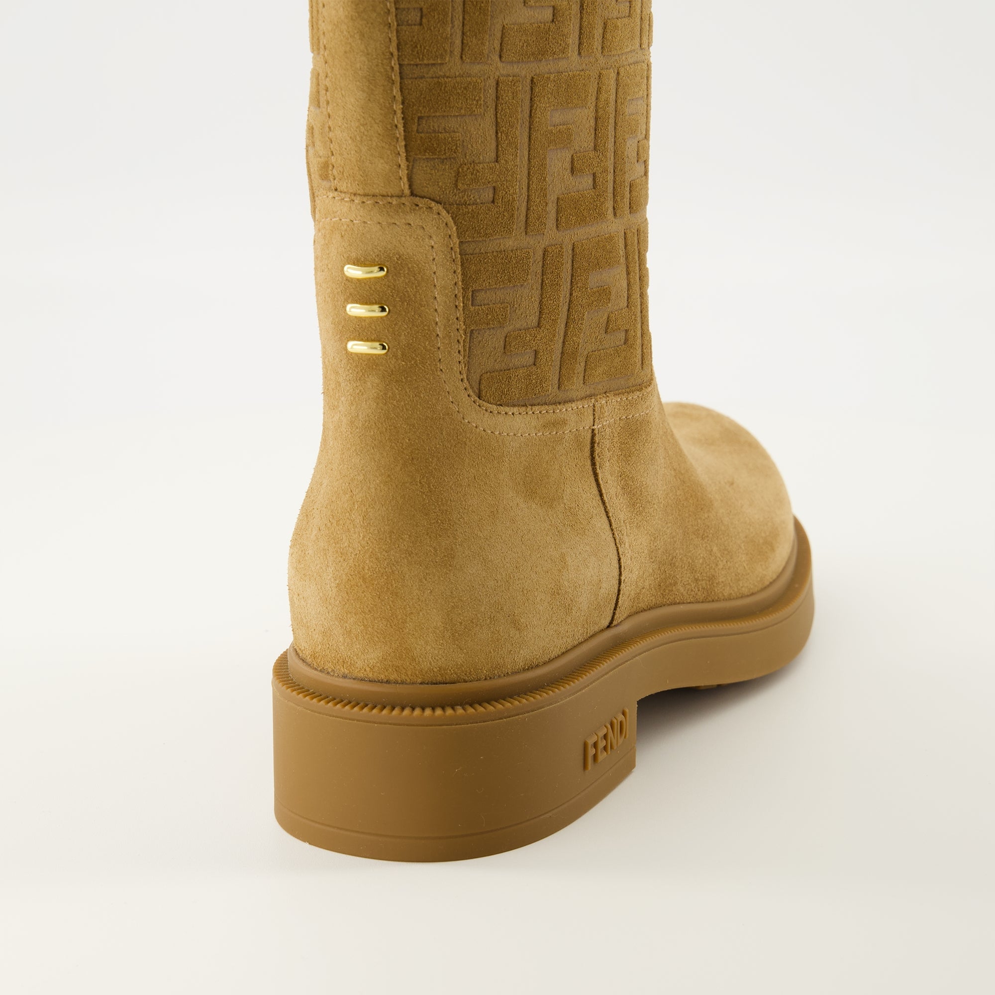 Fendi ankle boots, suede boots, brown boots, autumn winter footwear, designer footwear