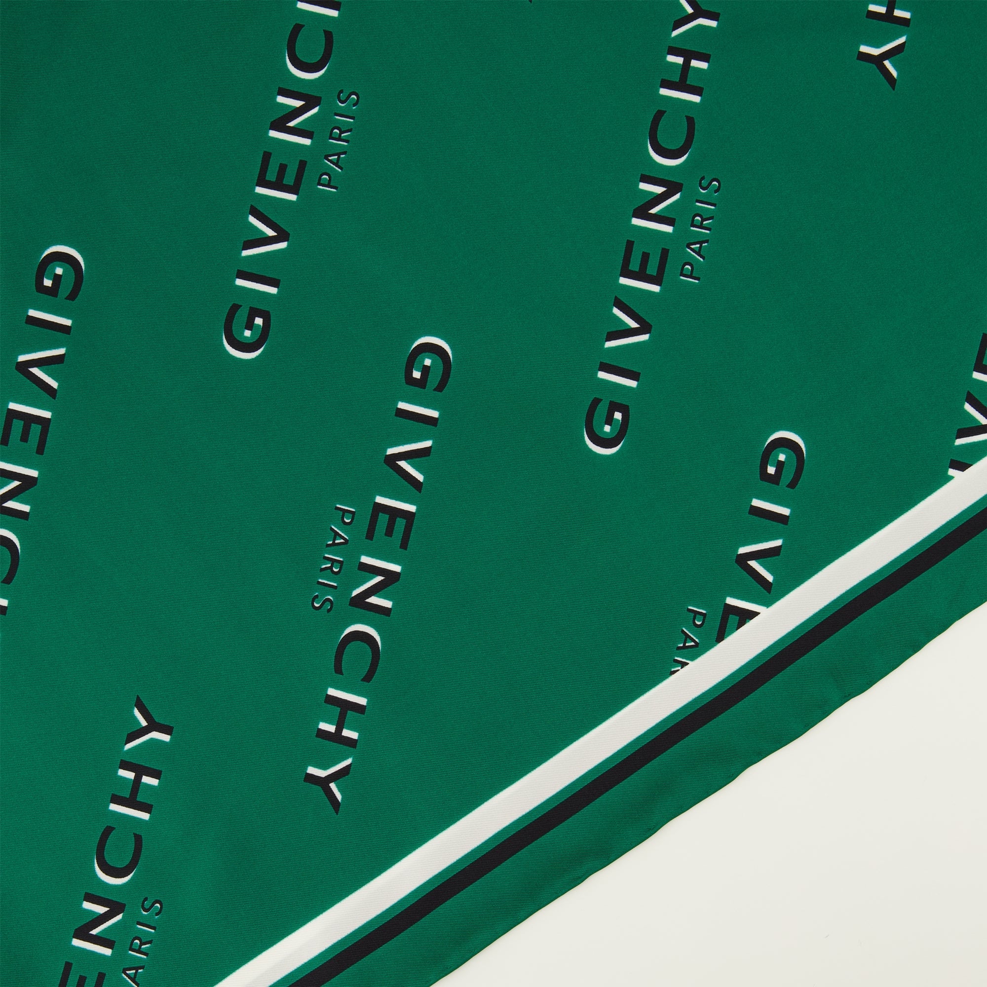 Carré en Soie Shadow Vert