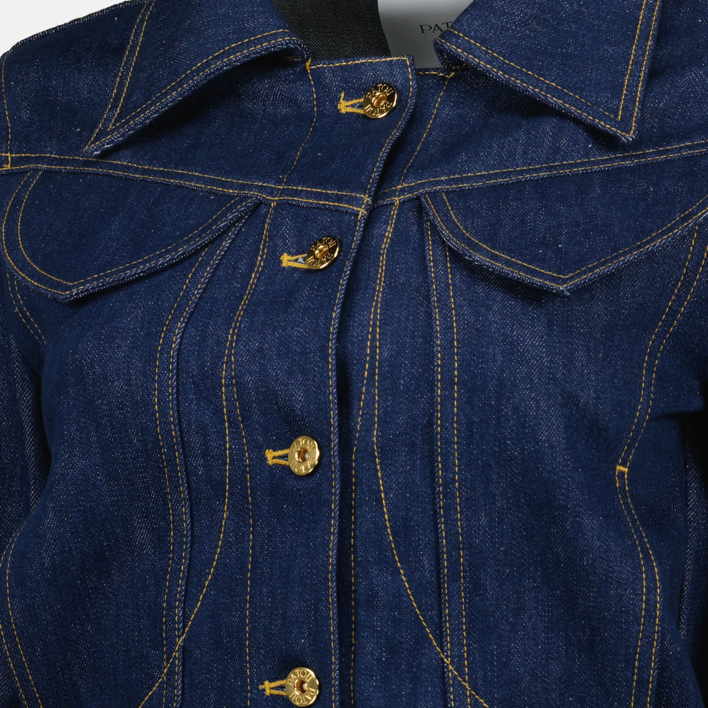 denim jacket, Patou, blue jacket, embroidered denim, Autumn-Winter 2025