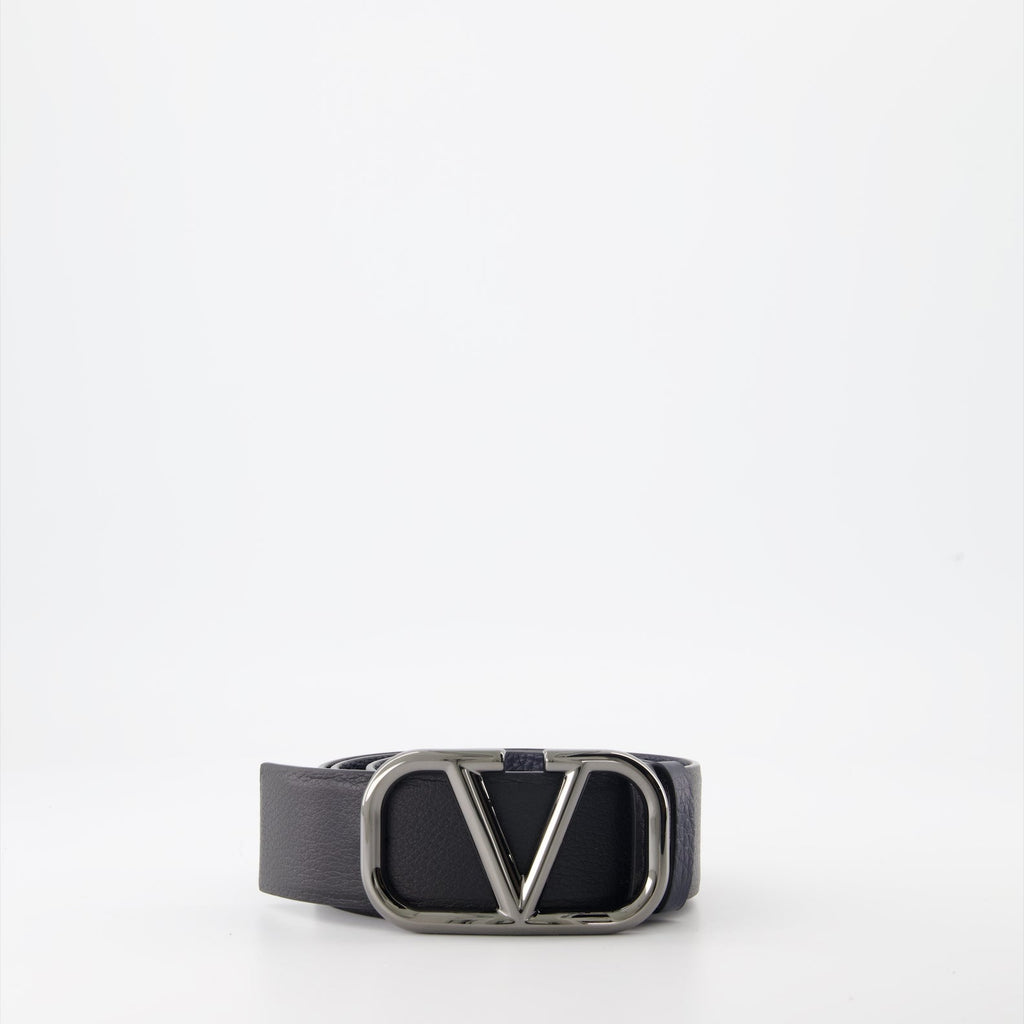 reversible belt, VLogo belt, Valentino accessories, men's fashion, calfskin belt