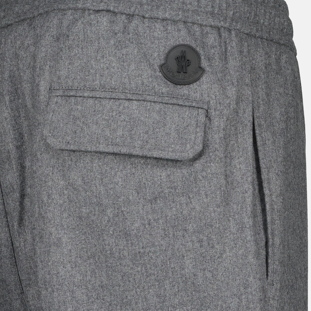 Moncler sweatpants, cashmere pants, grey joggers, Autumn-Winter 2025, men's loungewear