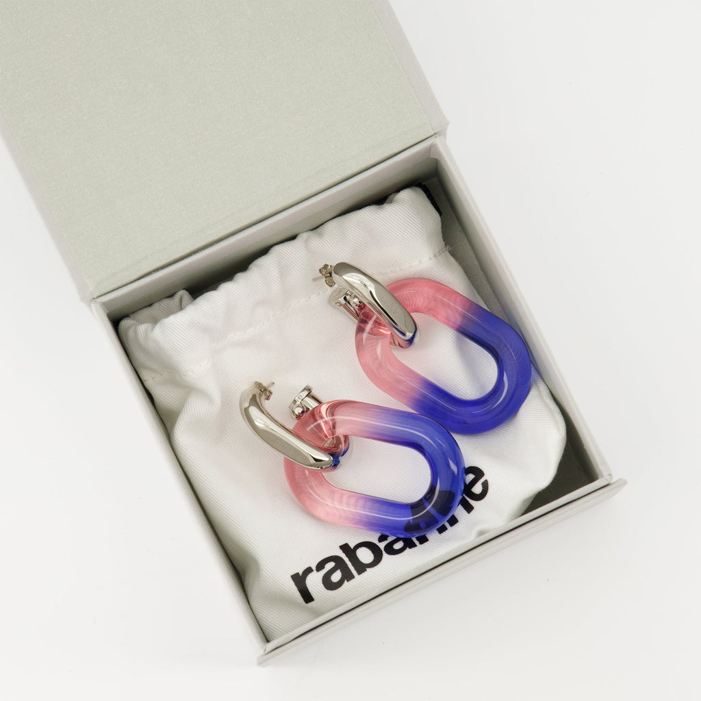 Tie and Dye earrings, contemporary resin jewelry, purple earrings, women's accessories, Rabanne earrings