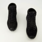 Image of Oblique Black Ankle Boots by Dior for Men - Season Autumn-Winter 2025 - Top View Pair