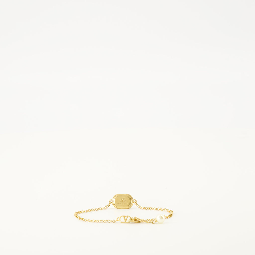 ヴァレンティノ・ガラヴァーニの女性用VLogoブレスレットの画像 - 季節：秋冬2025 - 後ろビュー